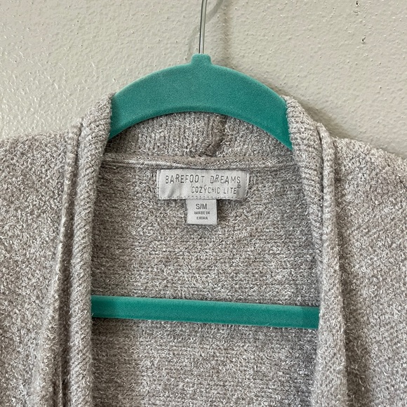 Barefoot Dreams Cozy Chic Lite Island Wrap Cardigan Gray - Picture 2 of 7